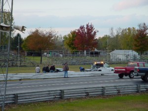 Wrecked Camaro, Smashed Barrier